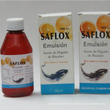 GMP Certified Health Supplement Emulsión Pure Fish Hígado de Hígado